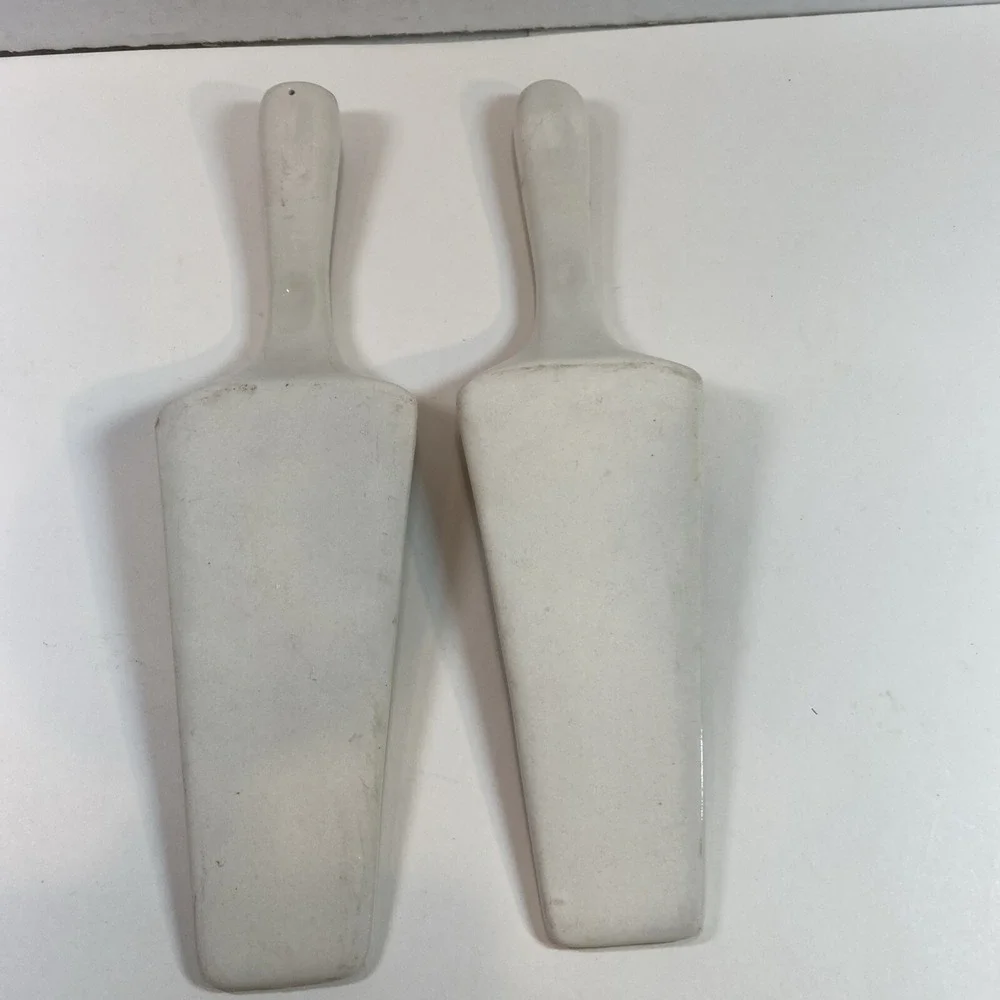 Porcelain Ceramic Cake Pie Server Serving‎ Utensil Set of 2